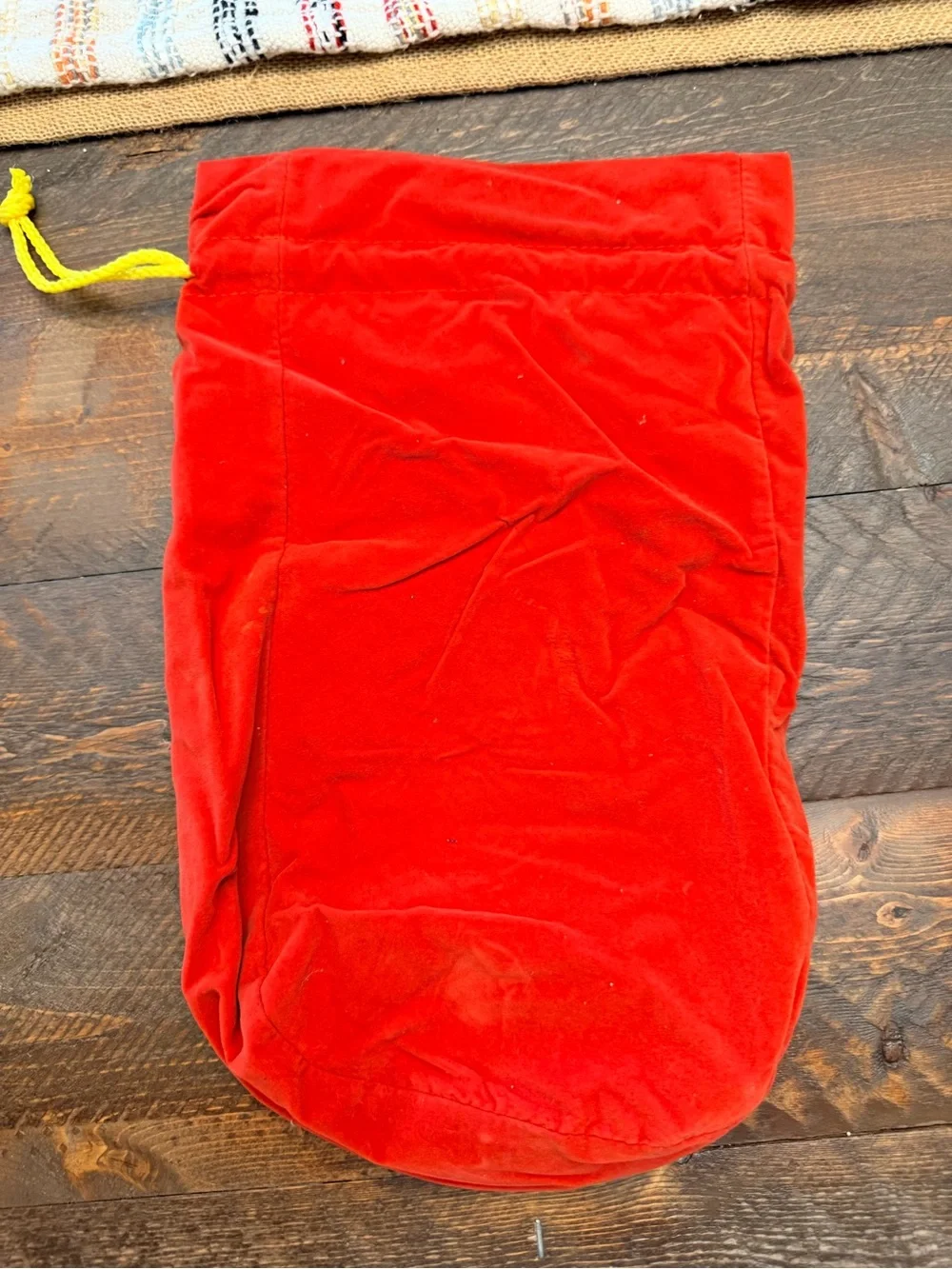 Vintage Amstel Light Beer Red Velour Velvet Drawstring Ditty Bag Collectible